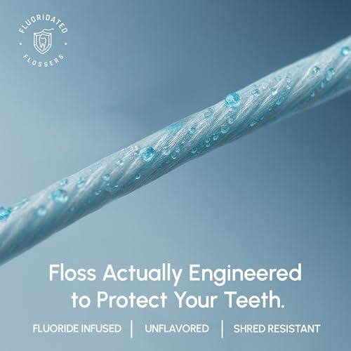 Palillos de Hilo Dental con Flúor - Protección Mejorada contra Caries, Sin Sabor, Nylon Resistente al Desgarro, 180 Piezas, Diseñados por Dentistas - imagen 2