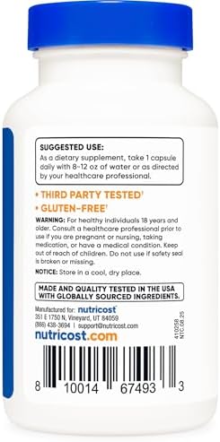 Cápsulas de Feverfew Nutricost 380mg, 120 Cápsulas, Vegetarianas, Sin OGM y Sin Gluten - imagen 4