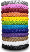 12 Piezas de Pulseras Repelentes de Mosquitos de Cuero, Color Sólido, Envoltura Individual, Pulseras Suaves para Niños y Adultos, Camping, Pesca y - imagen 1