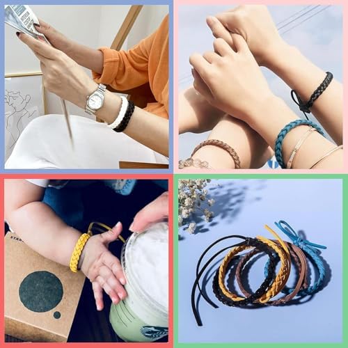 12 Piezas de Pulseras Repelentes de Mosquitos de Cuero, Color Sólido, Envoltura Individual, Pulseras Suaves para Niños y Adultos, Camping, Pesca y - imagen 3