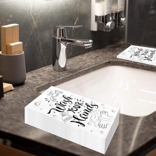 200 Piezas Servilletas de Papel 3 Capas Desechables para Lavado de Manos, Etiqueta para Baño, Cocina, Bodas y Baby Shower - imagen 4