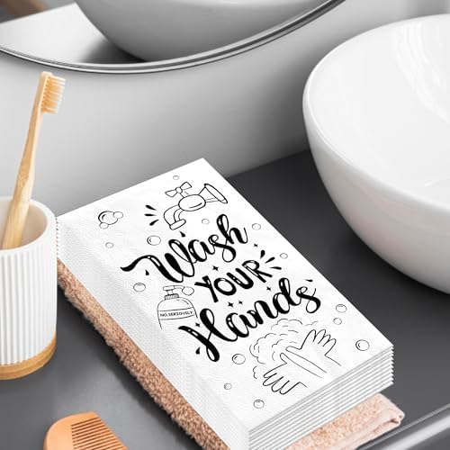 200 Piezas Servilletas de Papel 3 Capas Desechables para Lavado de Manos, Etiqueta para Baño, Cocina, Bodas y Baby Shower - imagen 6