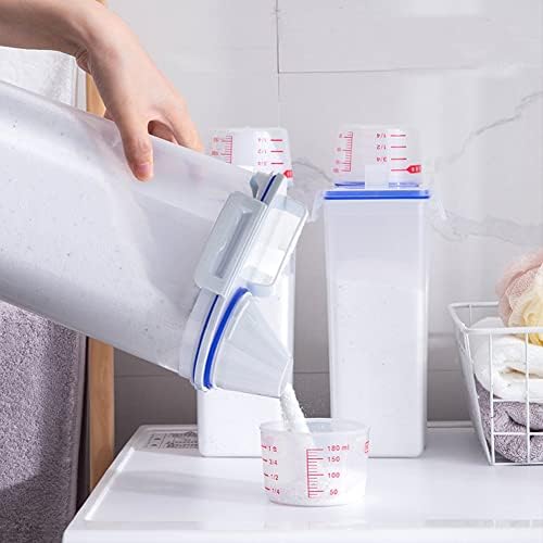 Dispensador de Detergente para Ropa - Dispensador de 70oz para Perlas Aromatizantes con Tapas, Ideal para Perlas de Lavandería, Avena y Comida para - imagen 2