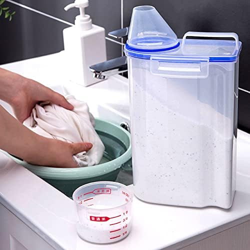 Dispensador de Detergente para Ropa - Dispensador de 70oz para Perlas Aromatizantes con Tapas, Ideal para Perlas de Lavandería, Avena y Comida para - imagen 3