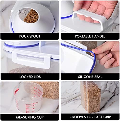 Dispensador de Detergente para Ropa - Dispensador de 70oz para Perlas Aromatizantes con Tapas, Ideal para Perlas de Lavandería, Avena y Comida para - imagen 5