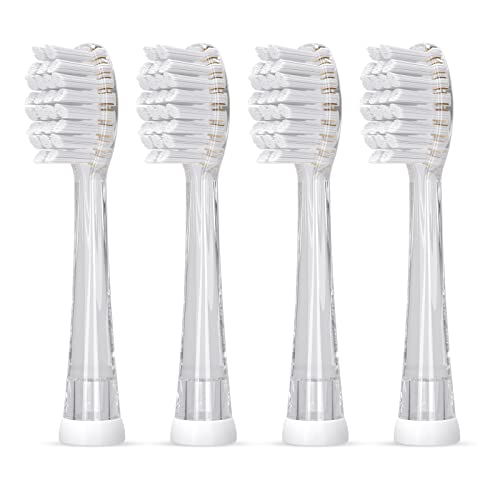 Cepillos de Repuesto SEAGO para Niños, Set de 4. Modelos Compatibles SG-513 SG-2139 SG-977 (Transparente, L) - imagen 1