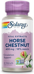 Extracto de Castaño de Indias Solaray 400 mg - Estandarizado a 72 mg de Aescina - Con 55 mg de Cola de Caballo - Suplementos para la Circulación - - imagen 1