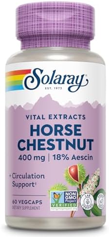Extracto de Castaño de Indias Solaray 400 mg - Estandarizado a 72 mg de Aescina - Con 55 mg de Cola de Caballo - Suplementos para la Circulación - - imagen 1