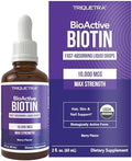 Gotas de Biotina Líquida 10,000mcg para Mujeres – Suplemento Dietético Orgánico USP – Alta Absorción – Apoya Cabello, Piel y Uñas Saludables – Sabor - imagen 1