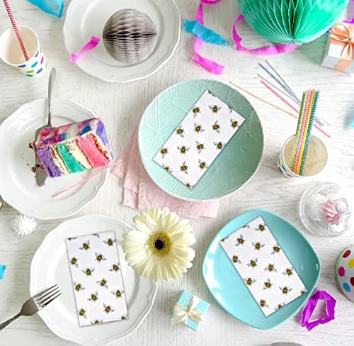Servilletas Desechables de Papel 3 Capas Gift Boutique con Diseño de Abejas - Paquete de 100 para Fiestas, Bodas y Decoración de Eventos - imagen 6