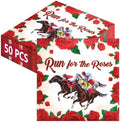50 PZS Servilletas Desechables Derby, 6.5 × 6.5 Pulgadas, Tema de Carreras de Caballos, Decoraciones para Fiesta y Cumpleaños - imagen 1
