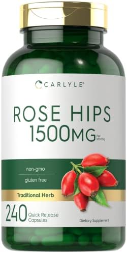 Cápsulas Rápidas Carlyle de Rosa Mosqueta | 1500mg | 240 Cápsulas | Suplemento Herbal Sin OGM y Sin Gluten - imagen 1