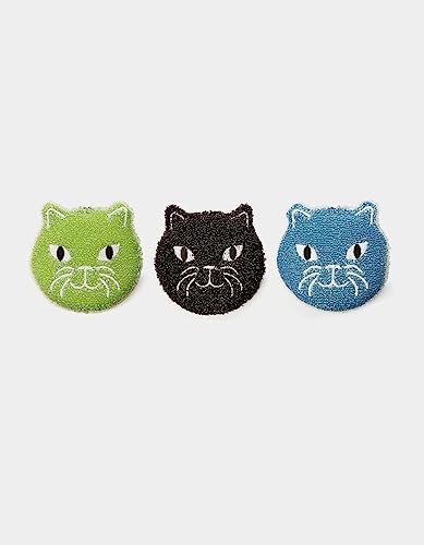 Esponja de Limpieza Reutilizable Kikkerland para Gatos – Suministros de Cocina y Hogar – Regalos Divertidos para Niños y Adultos – Set de 3 - imagen 2