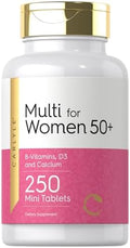 Carlyle Multivitamínico para Mujeres de 50 Años y Más | 250 Mini Tabletas | Suplemento con Vitaminas B, D3, Calcio y Folato | Sin Hierro | No GMO, - imagen 1