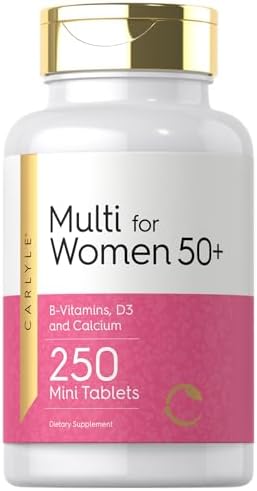Carlyle Multivitamínico para Mujeres de 50 Años y Más | 250 Mini Tabletas | Suplemento con Vitaminas B, D3, Calcio y Folato | Sin Hierro | No GMO, - imagen 1