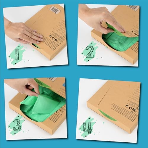 Bolsas de Basura Compostables GREENER WALKER de 1.6 Galones con Asas, 150 Piezas, Certificadas EN13432 para Residuos de Cocina - imagen 6