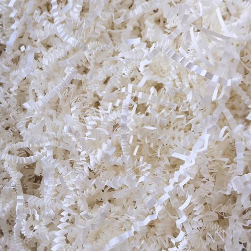 Relleno de Papel Arrugado Uptotop de 1 LB para Regalos, Cestas y Decoración de Fiestas, Color Blanco Diamante - imagen 8