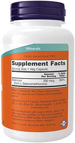 NOW Foods Selenio 200 mcg VCaps, 180 cápsulas - imagen 2