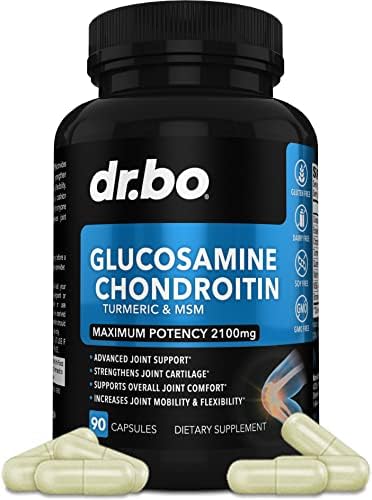 Suplemento de Glucosamina, Condroitina, MSM y Cúrcuma - Salud Articular 2100mg para Rodillas y Huesos - Cápsulas Avanzadas para Hombres y Mujeres - imagen 1