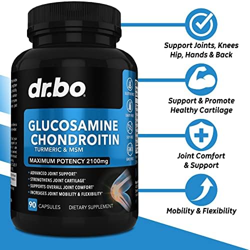 Suplemento de Glucosamina, Condroitina, MSM y Cúrcuma - Salud Articular 2100mg para Rodillas y Huesos - Cápsulas Avanzadas para Hombres y Mujeres - imagen 2