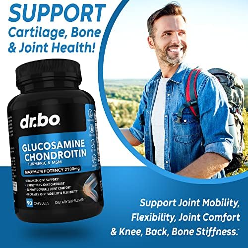 Suplemento de Glucosamina, Condroitina, MSM y Cúrcuma - Salud Articular 2100mg para Rodillas y Huesos - Cápsulas Avanzadas para Hombres y Mujeres - imagen 3