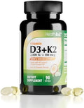 HealthA2Z® Vitamina D3 (2,000 UI) + K2 (MK-7) con Aceite de Coco Virgen - 90 Cápsulas Blandas - Ayuda a la Absorción de Calcio para Huesos, Dientes y - imagen 1