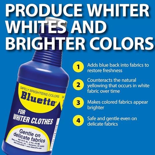 Bluette Líquido Concentrado para Blanquear Ropa 32 Fl Oz – Restaura Brillo y Blancura, Seguro y Suave con las Telas, Blanqueador Ecológico para Todo - imagen 2