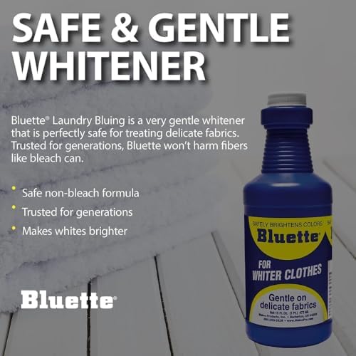 Bluette Líquido Concentrado para Blanquear Ropa 32 Fl Oz – Restaura Brillo y Blancura, Seguro y Suave con las Telas, Blanqueador Ecológico para Todo - imagen 3