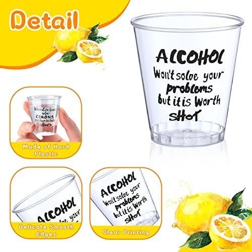 Vasos de Plástico Desechables Peryiter 100 Pzs 1.7 oz Transparentes para Shots, Diseño Divertido, Ideal para Bodas y Fiestas de Cumpleaños - imagen 3