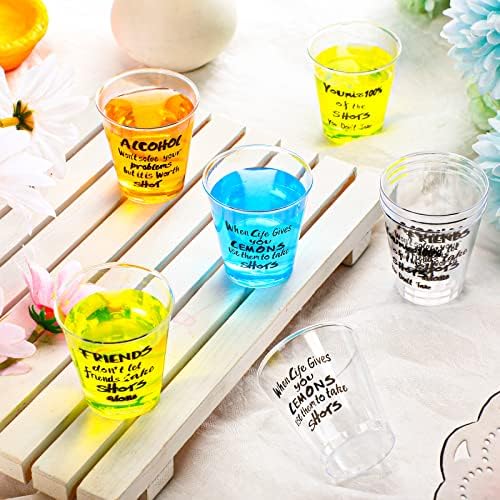 Vasos de Plástico Desechables Peryiter 100 Pzs 1.7 oz Transparentes para Shots, Diseño Divertido, Ideal para Bodas y Fiestas de Cumpleaños - imagen 4