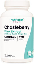 Suplemento de Extracto de Vitex Nutricost para Mujeres - 120 Cápsulas (120 Porciones) con Dong Quai y Jengibre, Vegano - imagen 1