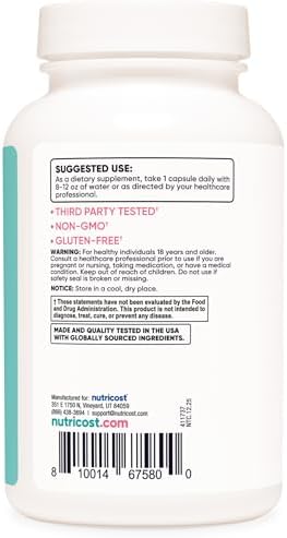 Suplemento de Extracto de Vitex Nutricost para Mujeres - 120 Cápsulas (120 Porciones) con Dong Quai y Jengibre, Vegano - imagen 4