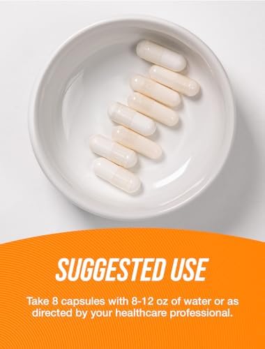 Cápsulas de L-Arginina HCl BulkSupplements.com - Suplemento de Óxido Nítrico, Sin Gluten, 8 Cápsulas por Porción (5000mg), 240 Contenido (Paquete de - imagen 4