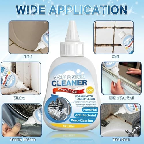 Gel Limpiador Lubynia Home, 8 Fl Oz - Solución para Limpiar Grout, Sellador, Baño, Ducha, Tina, Refrigerador y Goma de Lavadora de Carga Frontal - imagen 3