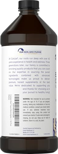 Concentrado de Electrolitos Carlyle | 16 fl oz | Suplemento Iónico Completo con Magnesio, Potasio y Sodio | Vegano, No Transgénico y Libre de Gluten - imagen 3