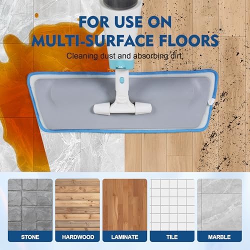MABUBU Paquete de 3 Almohadillas de Microfibra para Mopas, Reemplazos Reutilizables para Mopas de Spray, Almohadillas para Limpieza de Pisos - imagen 4