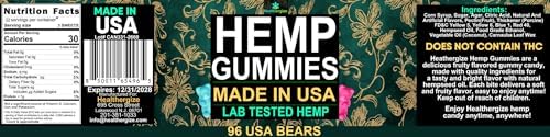 Gomitas de Cáñamo para Dormir y Relajación - Hechas en EE. UU. - Caramelos de Goma Infundidos con Aceite de Cáñamo - 96 Piezas - imagen 8