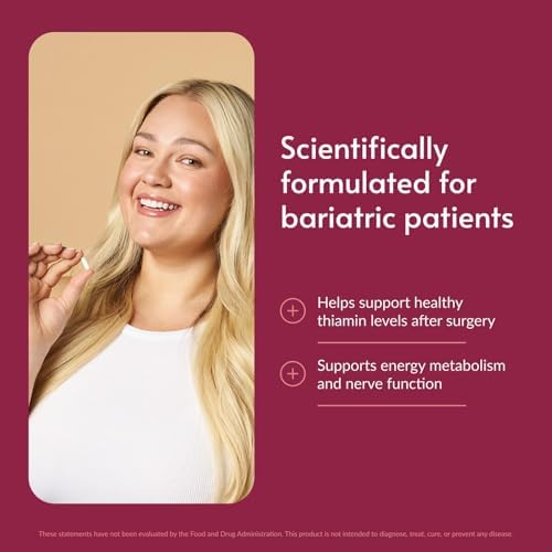 Vitaminas B1 Thiamina Bariatric Advantage - 100 mg Mononitrato de Tiamina - Fácil Digestión - Diseñado para Pacientes Bariátricos - 90 Cápsulas - imagen 2