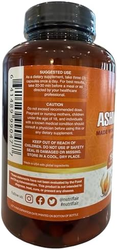 Extracto de Raíz de Ashwagandha Orgánico NutriFlair - con Pimienta Negra Orgánica - Apoyo al Estrés y Estado de Ánimo - Beneficios Adaptogénicos y - imagen 3