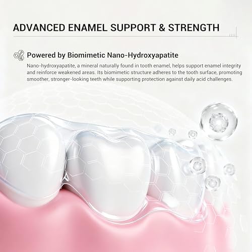 Pasta dental de hidroxiapatita para protección avanzada del esmalte, fórmula suave y efectiva, sin flúor, para dientes sensibles, 120 g (2) - imagen 5