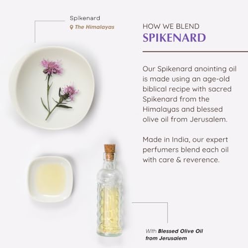 Aceite de Unción de Espikenardo 9ml | Bendiciones de las Tierras Santas | Bendecido en Jerusalén con Especias Bíblicas | Regalo Cristiano | Aceite - imagen 4
