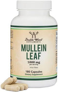 Cápsulas de Hoja de Mullein de Double Wood Supplements, 180 Cápsulas Veganas Sin Rellenos, Apoya la Salud Pulmonar y Respiratoria - imagen 1