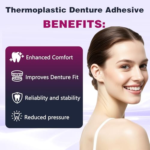 Adhesivo Termoplástico para Dentaduras 2 Pcs, Ajusta y Asegura Dentaduras Superiores e Inferiores, Sujeción Cómoda y Segura por Hasta 4 Días - imagen 5