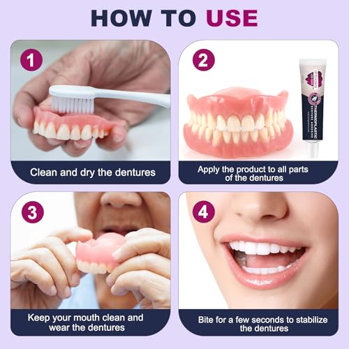 Adhesivo Termoplástico para Dentaduras 2 Pcs, Ajusta y Asegura Dentaduras Superiores e Inferiores, Sujeción Cómoda y Segura por Hasta 4 Días - imagen 7