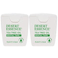 Cinta Dental de Aceite de Árbol de Té Desert Essence - 30 Yardas - Paquete de 2 - Naturalmente Encerada con Cera de Abeja - Cinta Gruesa Sin - imagen 1