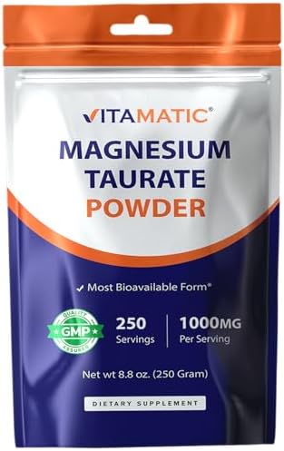 Vitamatic Magnesio Taurato 1000mg por Porción para Salud Muscular, Articular y del Corazón - 250 Gramos - 250 Porciones - imagen 1