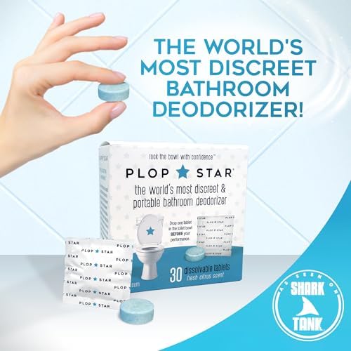 Tabletas Desodorantes para Inodoro Plop Star, Eliminador de Olores, Pastillas Portátiles para Control de Olores en Baño, 30 Piezas Envuelta - imagen 2