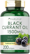 Cápsulas de Aceite de Grosella Negra Carlyle | 1500mg | 200 Contenido | Aceite de Semilla de Grosella Negra | Fórmula Sin OGM y Sin Gluten - imagen 1