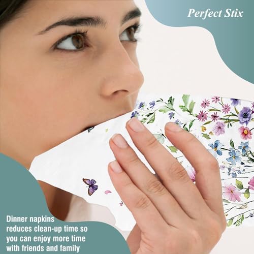 Paquete de 100 Servilletas de Flores Silvestres, Toallas Desechables para Baño, Decoración Floral para Bodas, Baby Showers, Cumpleaños y Fiestas de - imagen 5