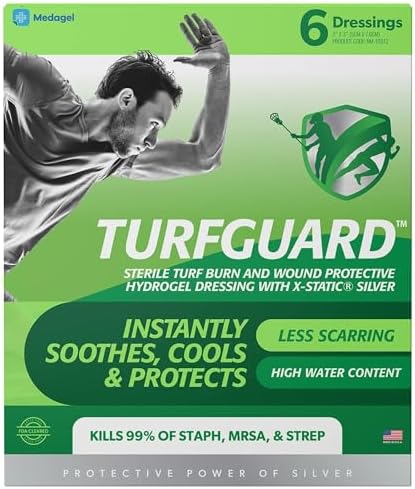 TURFGUARD Hydrogel para Quemaduras con Plata X-Static – Alivio Refrescante, Aprobado por la FDA, Protección Antimicrobiana y Parche Hidratante para - imagen 1
